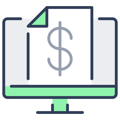 Price price computer work from home icon