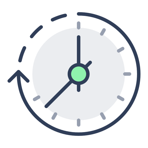 Time clock business and finance arrow icon