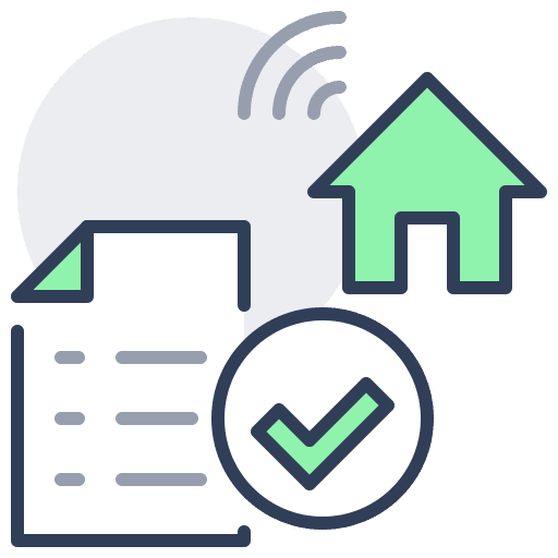 Work from home home real estate document icon Work from home home real estate document icon