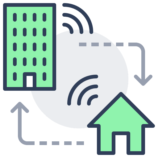 Work from home work from home route home icon
