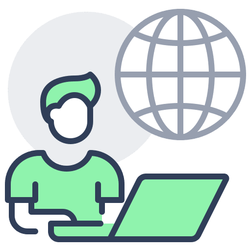 Worker computer user worker icon