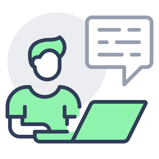 Worker employee laptop worker icon