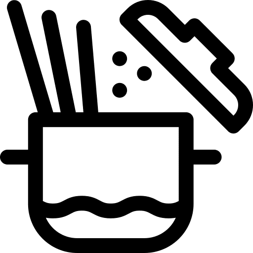 Pasta pot spaghetti boiling icon