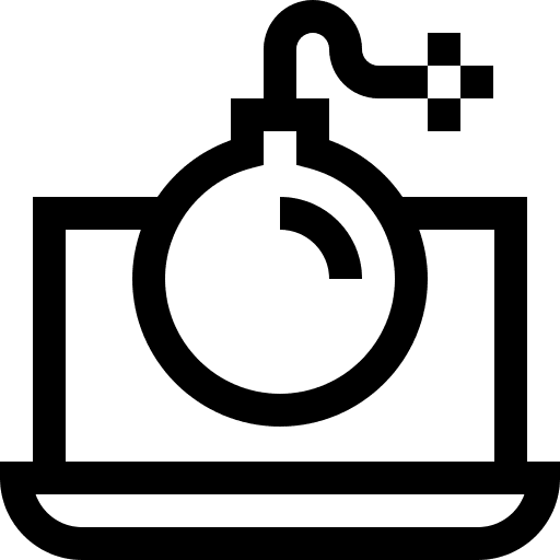 Hacking security privacy bomb icon Hacking security privacy bomb icon