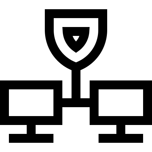 Network network safe virus icon Network network safe virus icon