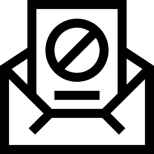Spam communications warning message icon Spam communications warning message icon