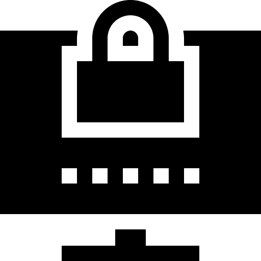 Password security secure data screen icon Password security secure data screen icon