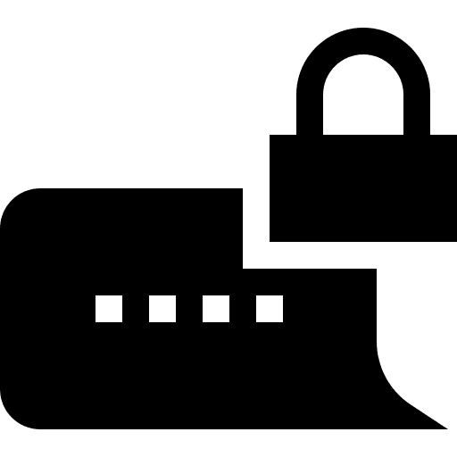Chat key secure locked icon Chat key secure locked icon