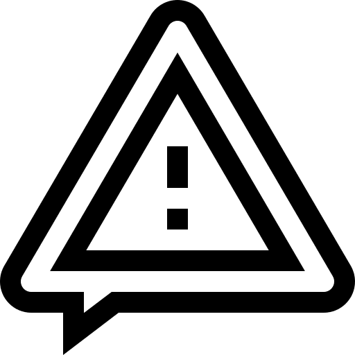 Problem speech bubble error problem icon