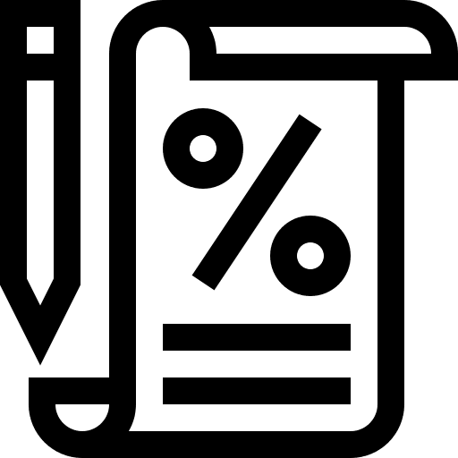 Taxation percentage discount taxation icon