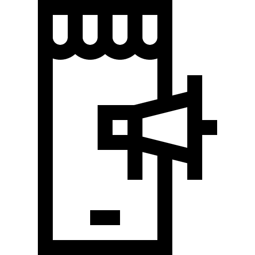 Advertising communications mobile tool icon