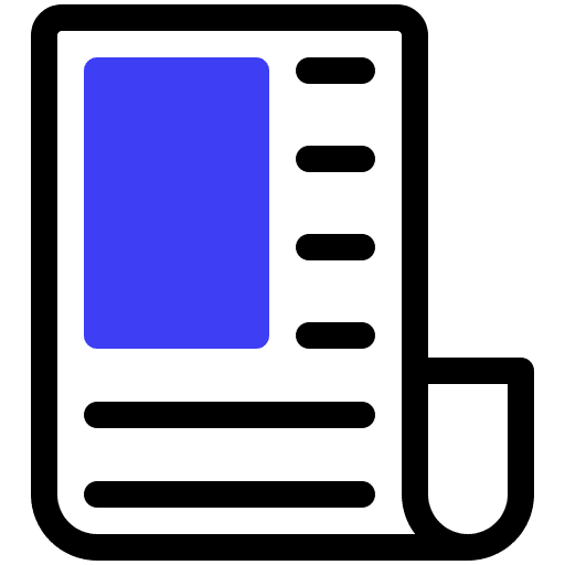 Article news report communications newspaper icon