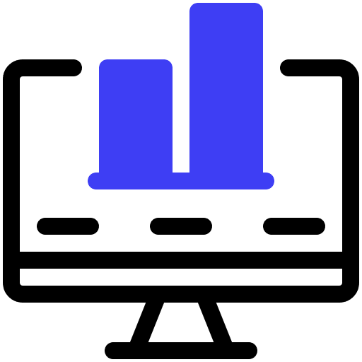 Growth chart data analysis marketing business and finance icon