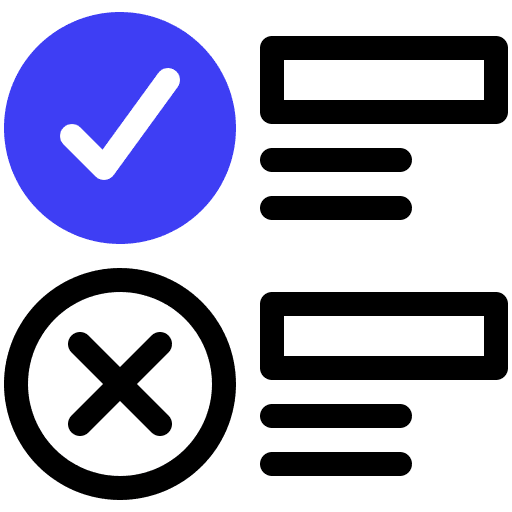 Survey negative result comment icon