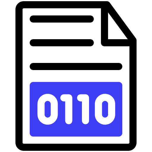 Binary code binary code document files and folders icon