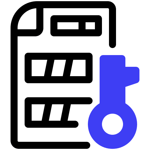 Keyword password access file icon Keyword password access file icon