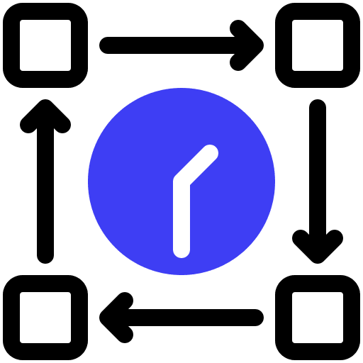 Planning workflow planning strategy icon Planning workflow planning strategy icon