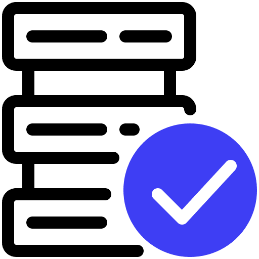Database check seo and web database icon