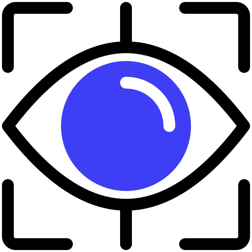 Eye biometric recognition biometric identification security icon Eye biometric recognition biometric identification security icon