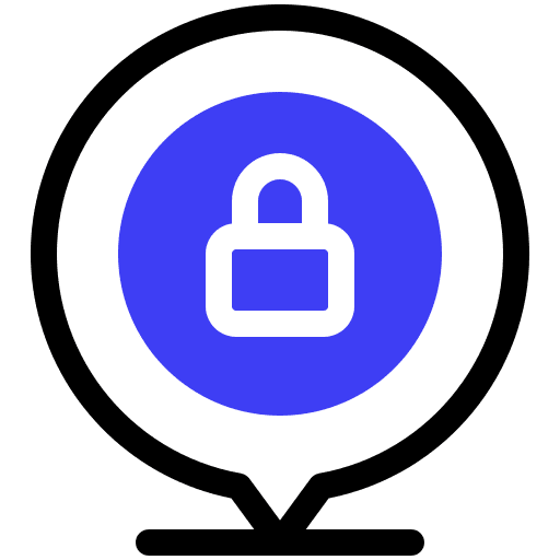 Location map pointer padlock pin icon Location map pointer padlock pin icon