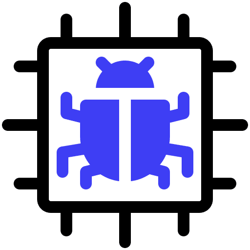 Malware threat cpu bug icon Malware threat cpu bug icon