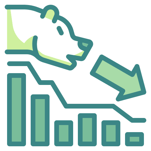 Bear market loss business and finance bear market icon