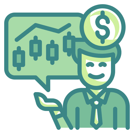 Broker investor market professions and jobs icon