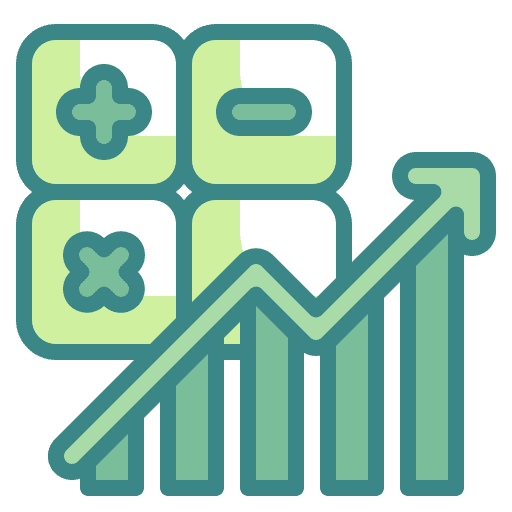 Calculator calculation business bar chart icon