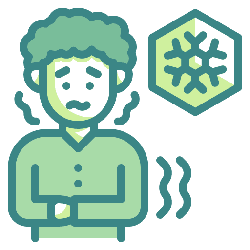 Cold sickness man illness icon