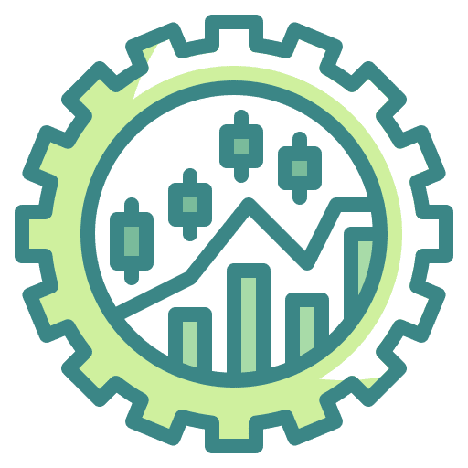 Management bar chart business and finance stock market icon
