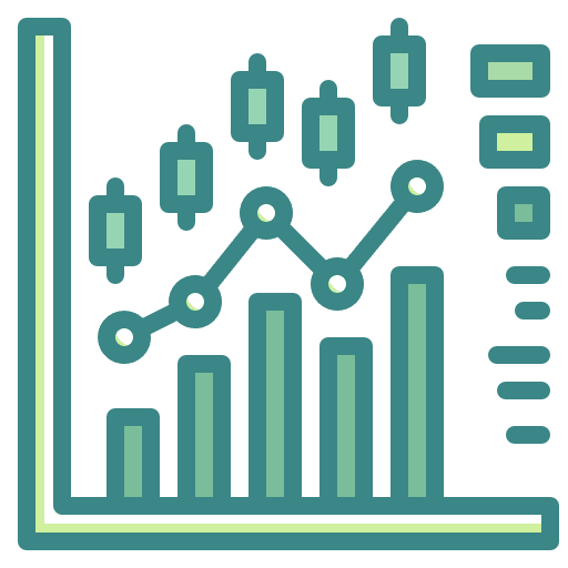 Trading trading business and finance bar chart icon