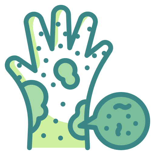 Allergy allergy bacteria hand icon