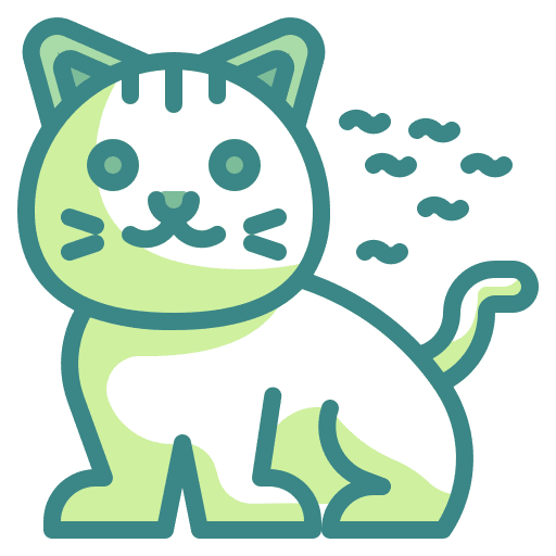 Cat allergen feline mammal icon