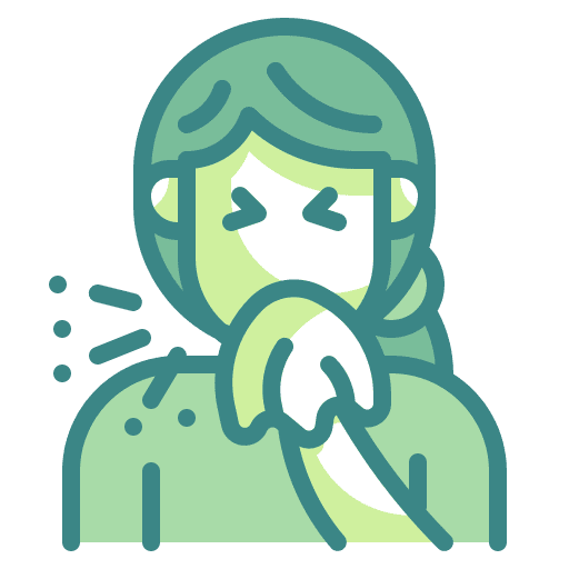 Cough handkerchief sneezing sickness icon