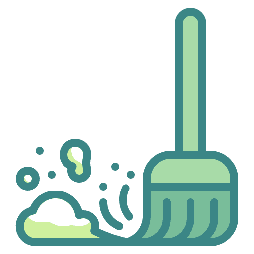 Dust house cleaning sweeping housekeeping icon
