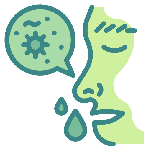 Mucus healthcare bacteria allergy icon