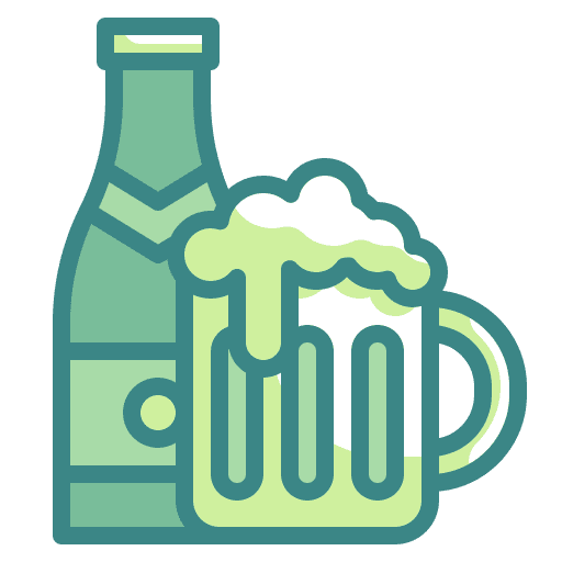 Alcohol bottle mug beverage icon
