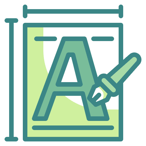 Font art and design draw write icon
