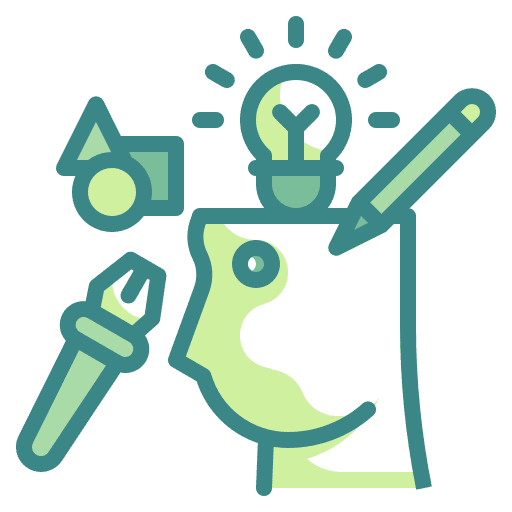 Creative creativity thinking mind icon
