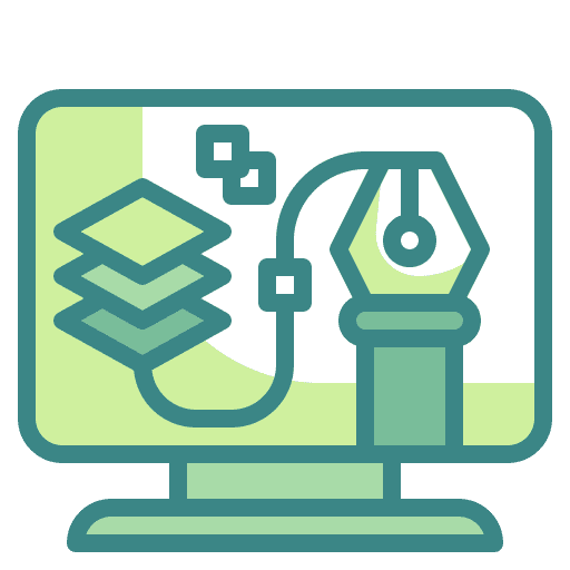 Graphic design art and design screen computer icon