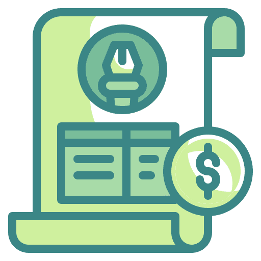 Invoice receipt dollar invoice icon