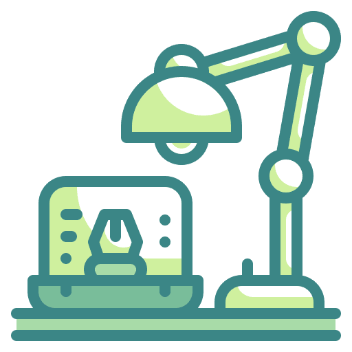 Lamp drawing table desk icon