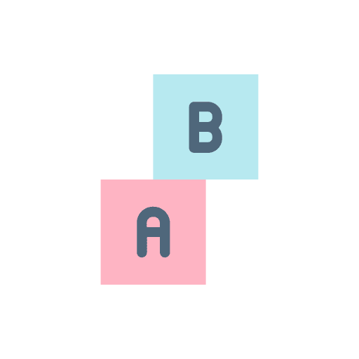 Block letter baby child icon Block letter baby child icon