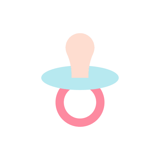 Pacifier kid and baby nipple pacifiers icon