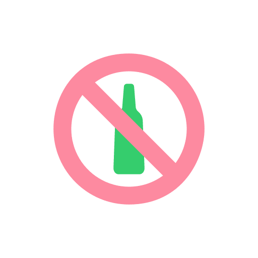 No alcohol stop no alcohol signaling icon No alcohol stop no alcohol signaling icon