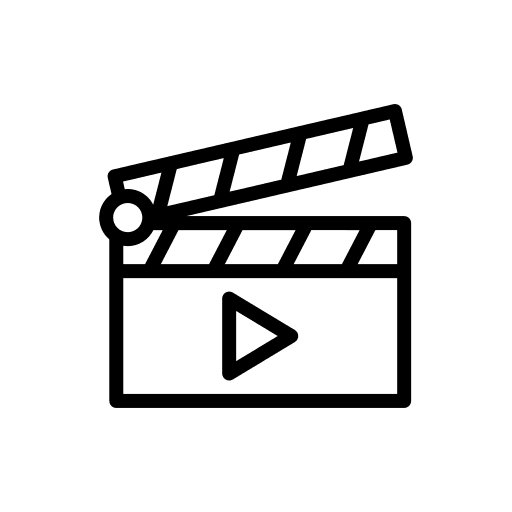 Clapperboard video clapper entertainment icon