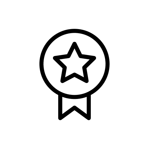 Reward insignia sports and competition badge icon