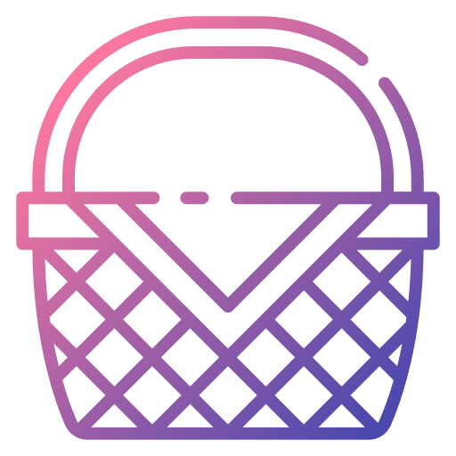 Picnic basket holidays traditional food icon