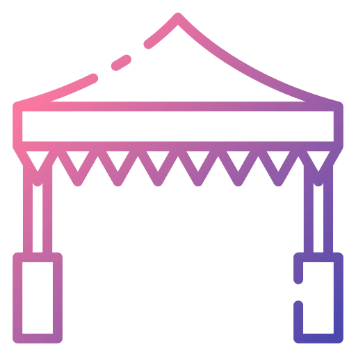 Tent stage curtain tents icon Tent stage curtain tents icon