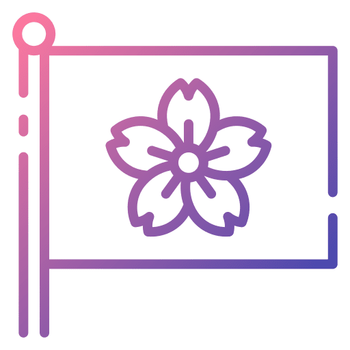 Hanami sakura japanese flags icon Hanami sakura japanese flags icon